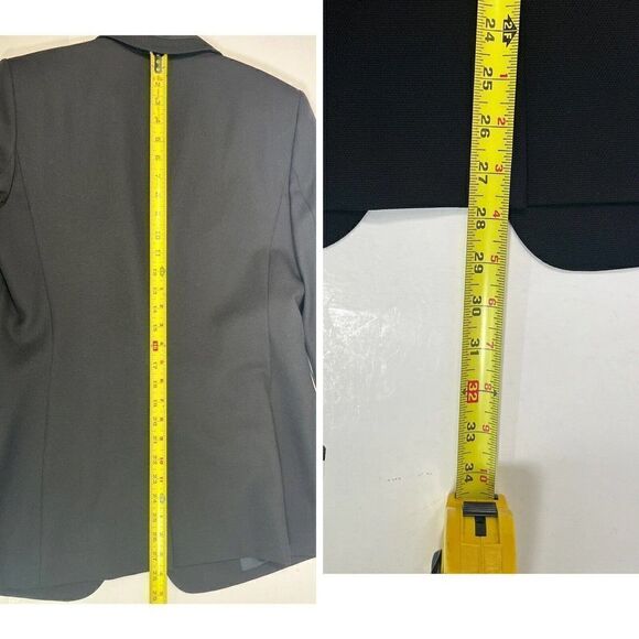 Helmut Lang Women's Black Peak Lapel Blazer Jacket Size 10 Button Lined - Picture 7 of 16